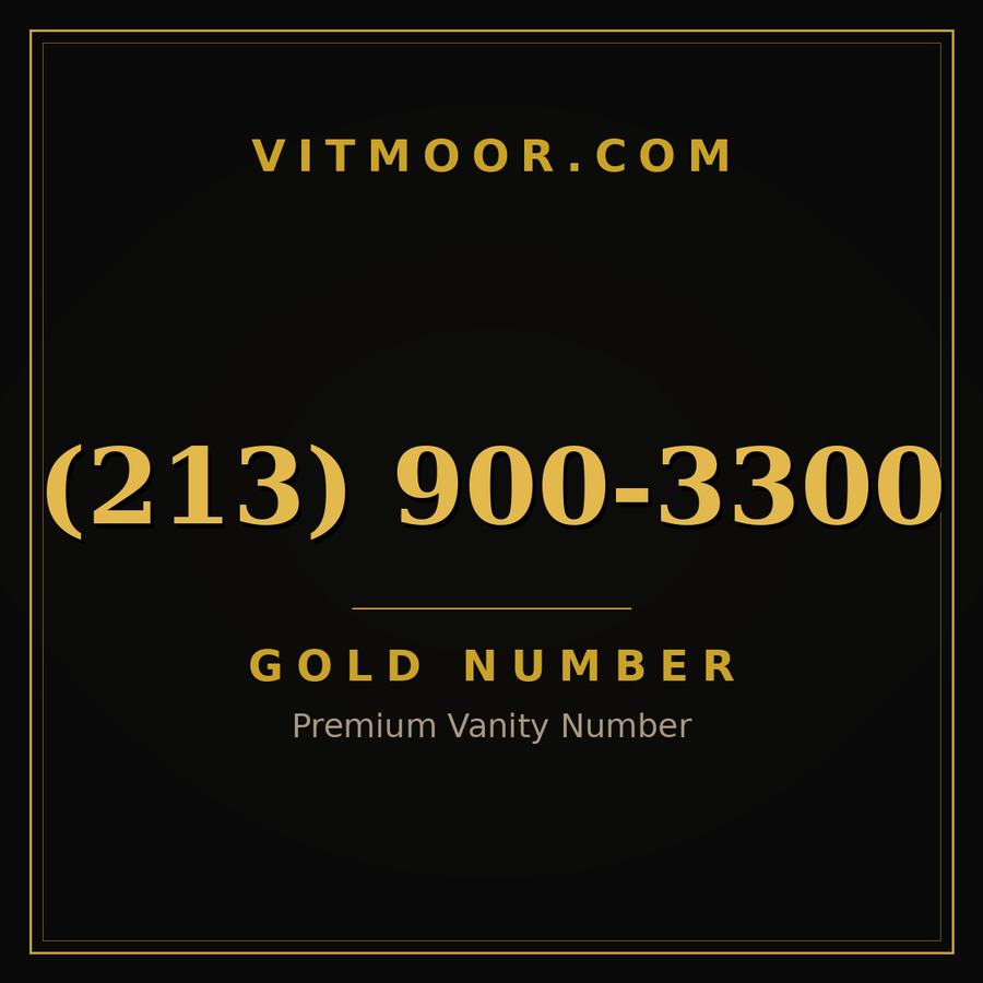VITMOOR Gold premium number (213) 900-3300