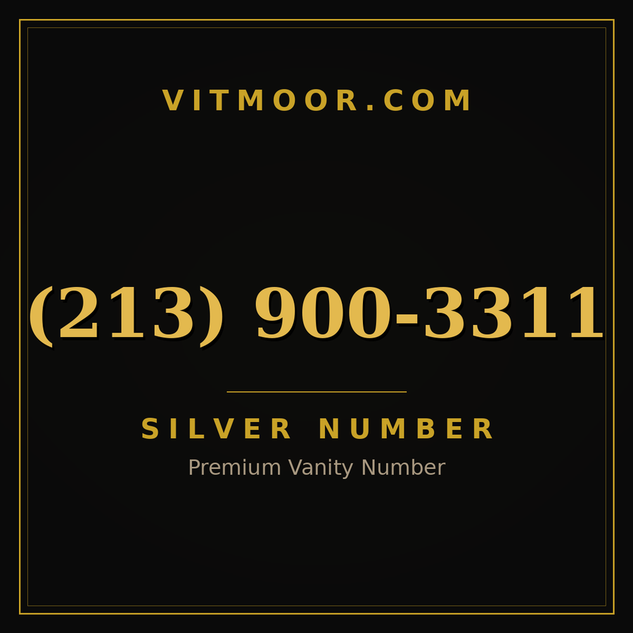 VITMOOR Silver premium number (213) 900-3311