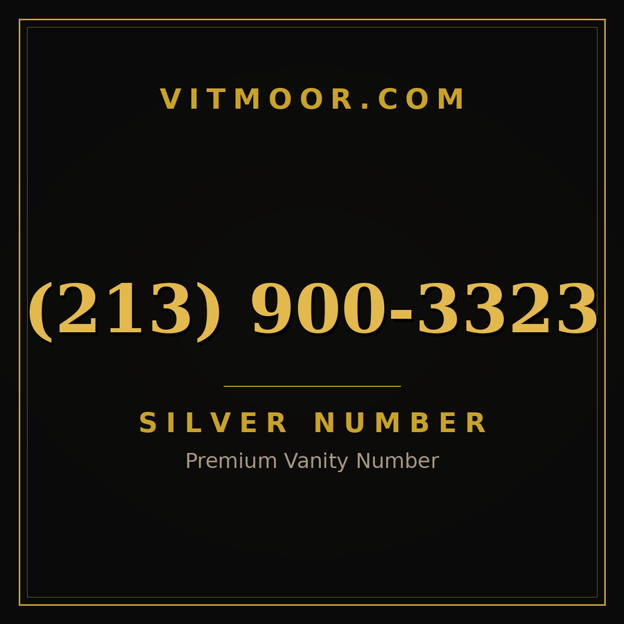 VITMOOR Silver premium number (213) 900-3323