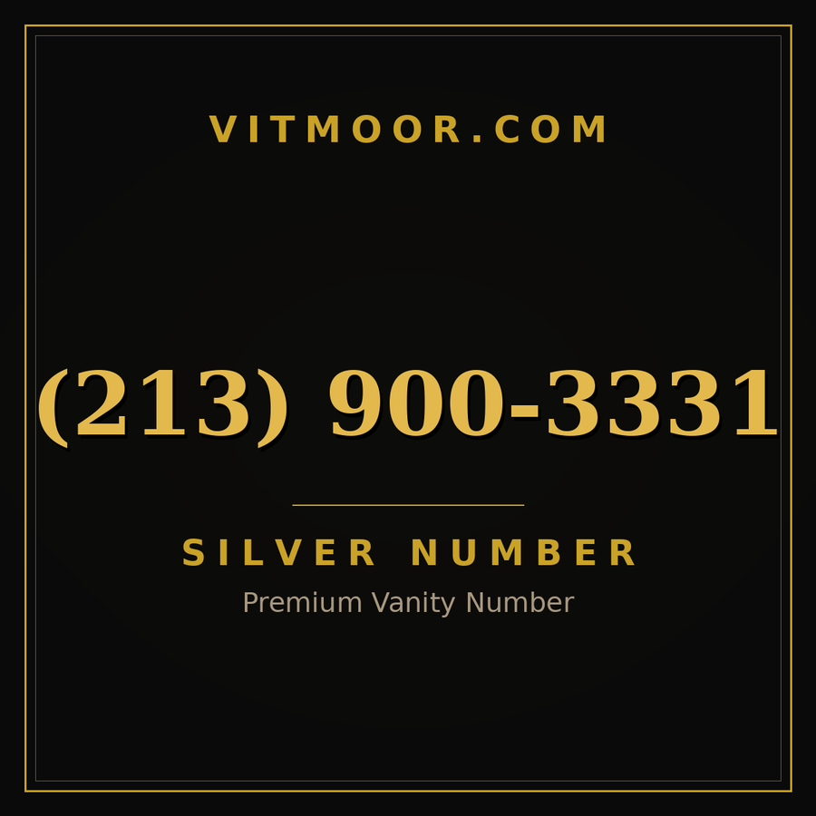 VITMOOR Silver premium number (213) 900-3331