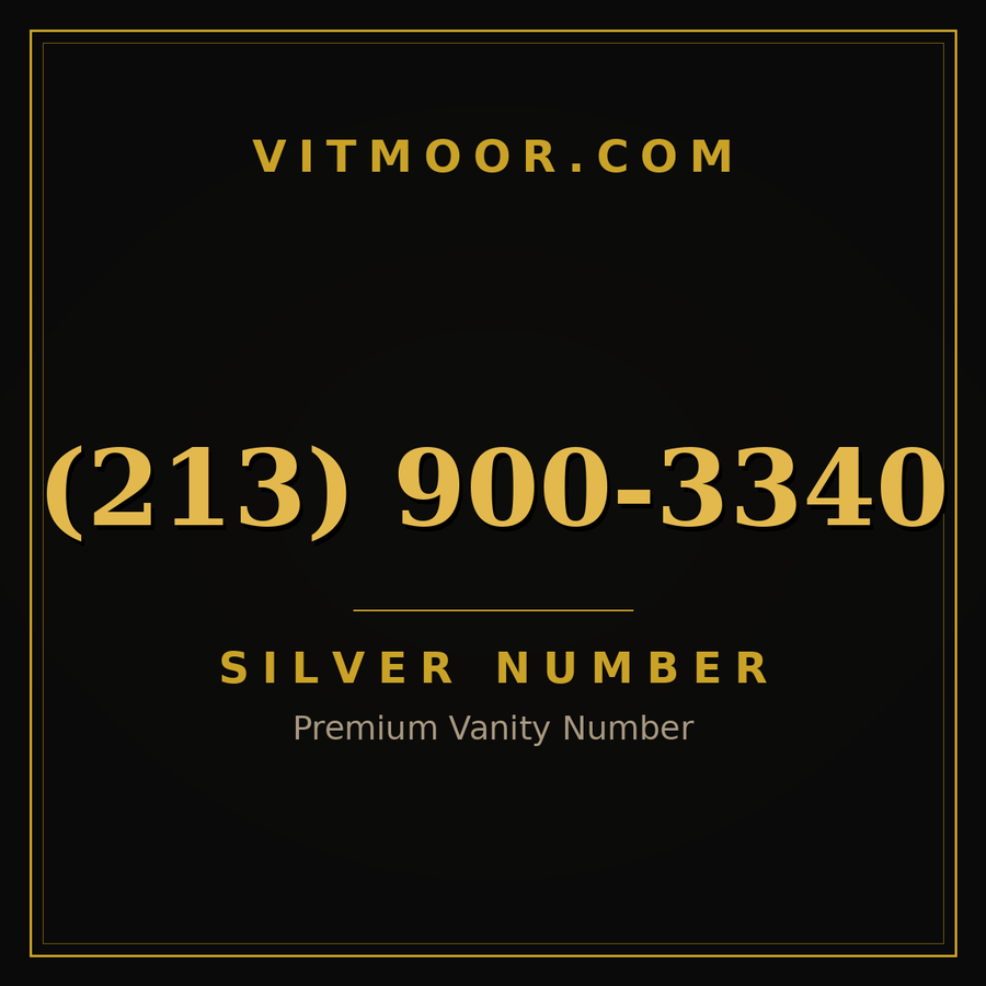 VITMOOR Silver premium number (213) 900-3340