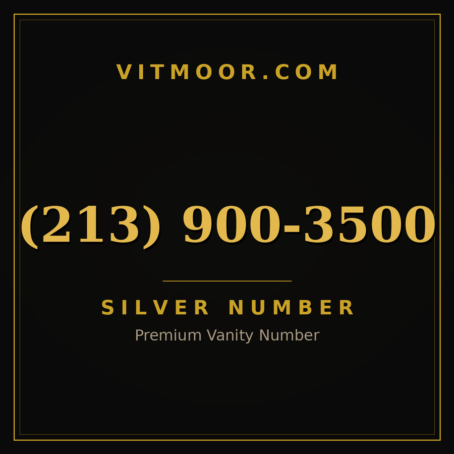 VITMOOR Silver premium number (213) 900-3500