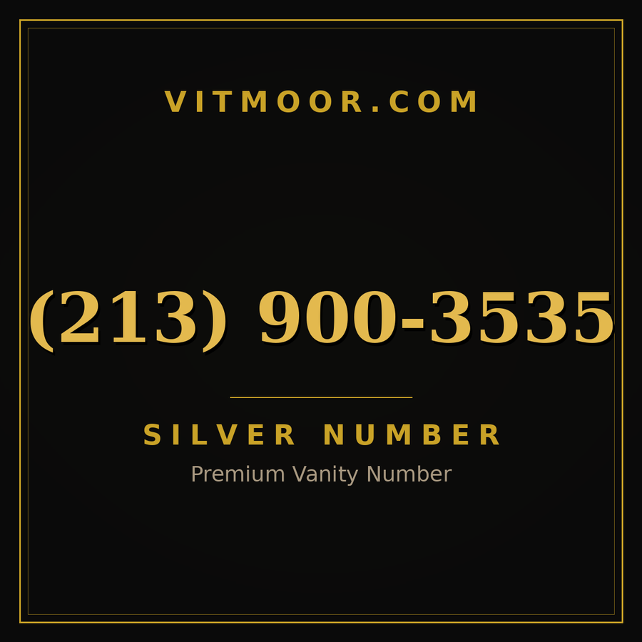 VITMOOR Silver premium number (213) 900-3535