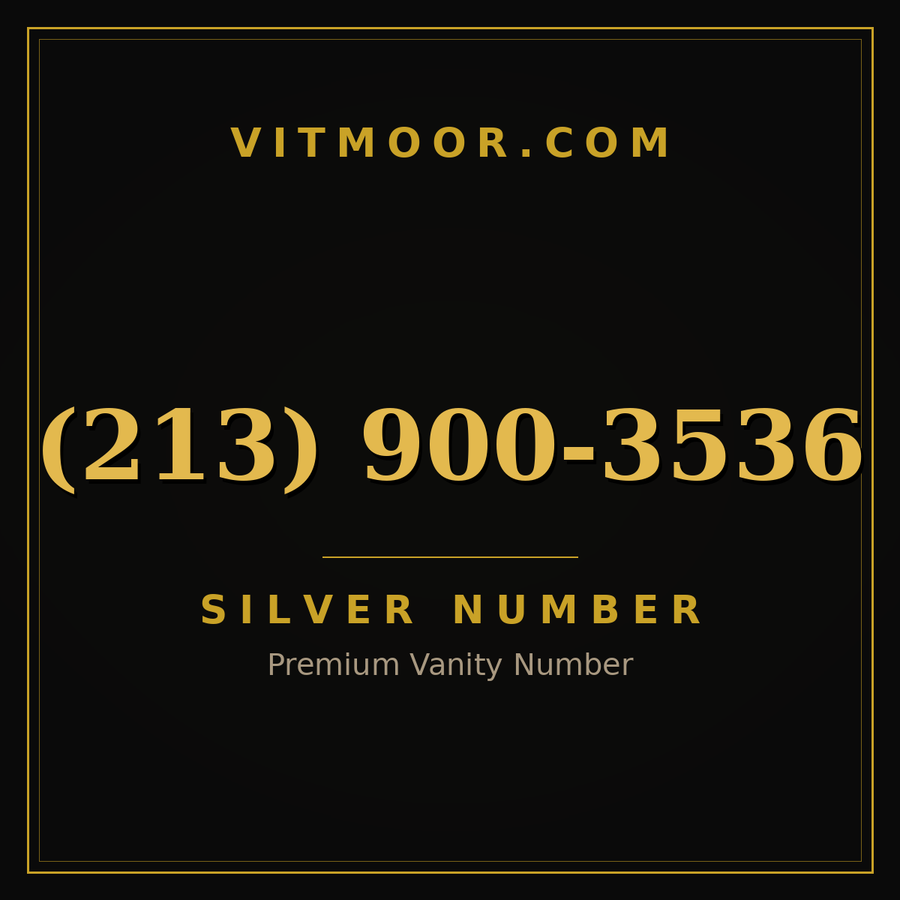 VITMOOR Silver premium number (213) 900-3536