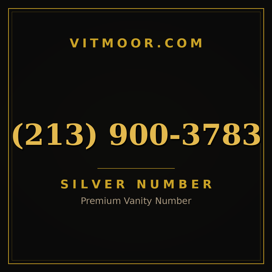 VITMOOR Silver premium number (213) 900-3783