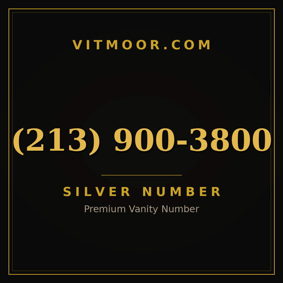 VITMOOR Silver premium number (213) 900-3800