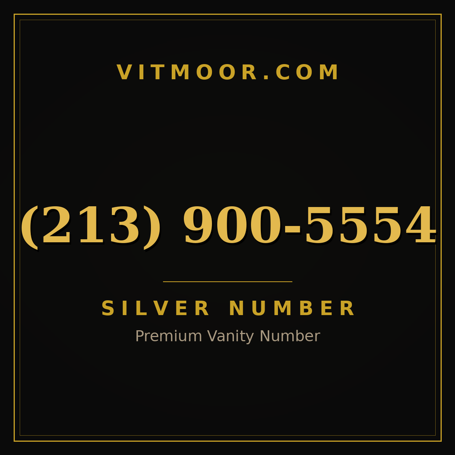 VITMOOR Silver premium number (213) 900-5554