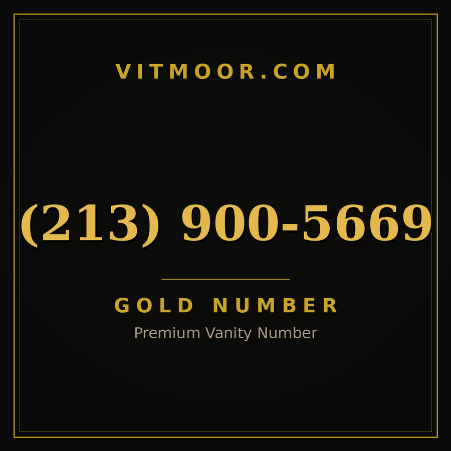 VITMOOR Gold premium number (213) 900-5669