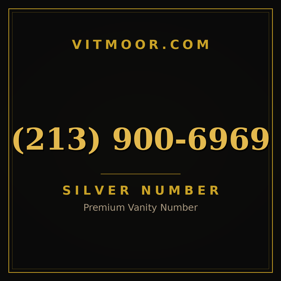 VITMOOR Silver premium number (213) 900-6969