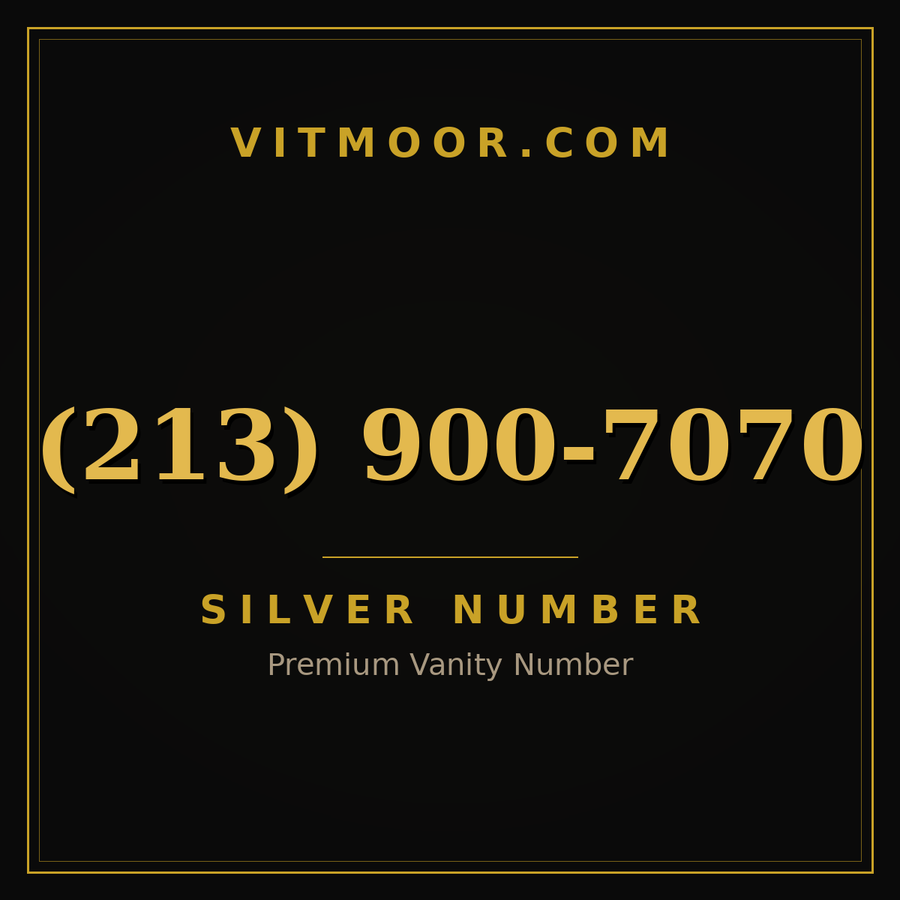 VITMOOR Silver premium number (213) 900-7070