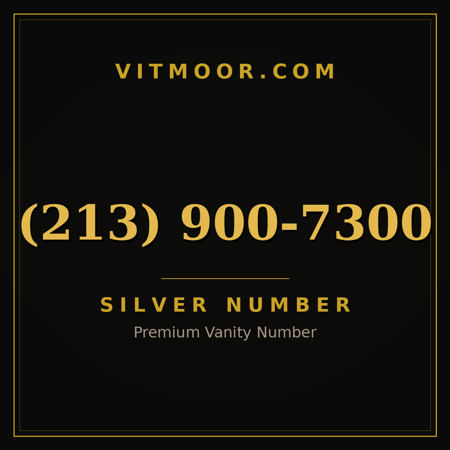 VITMOOR Silver premium number (213) 900-7300