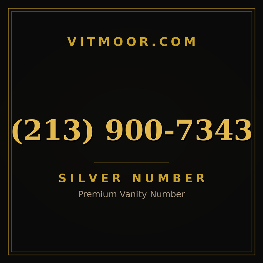 VITMOOR Silver premium number (213) 900-7343