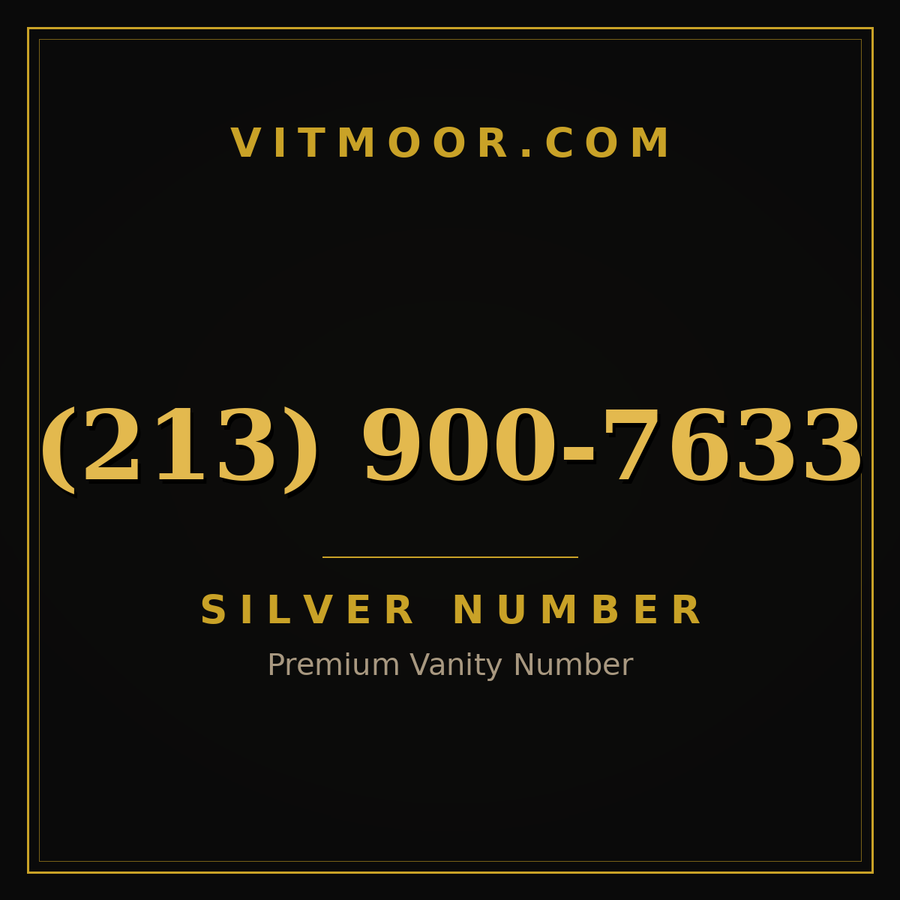 VITMOOR Silver premium number (213) 900-7633