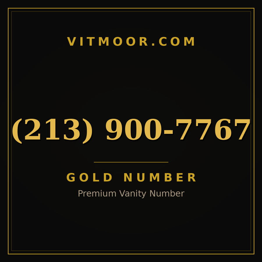 VITMOOR Gold premium number (213) 900-7767