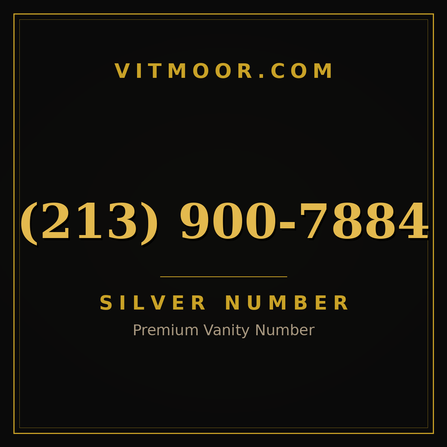 VITMOOR Silver premium number (213) 900-7884