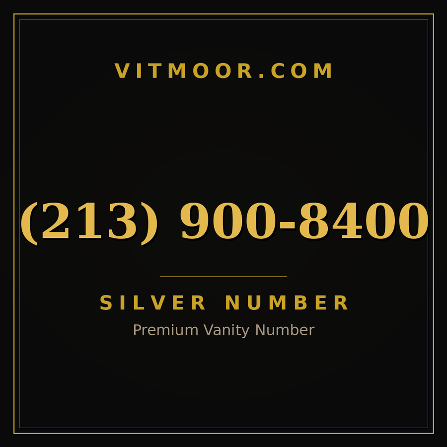 VITMOOR Silver premium number (213) 900-8400