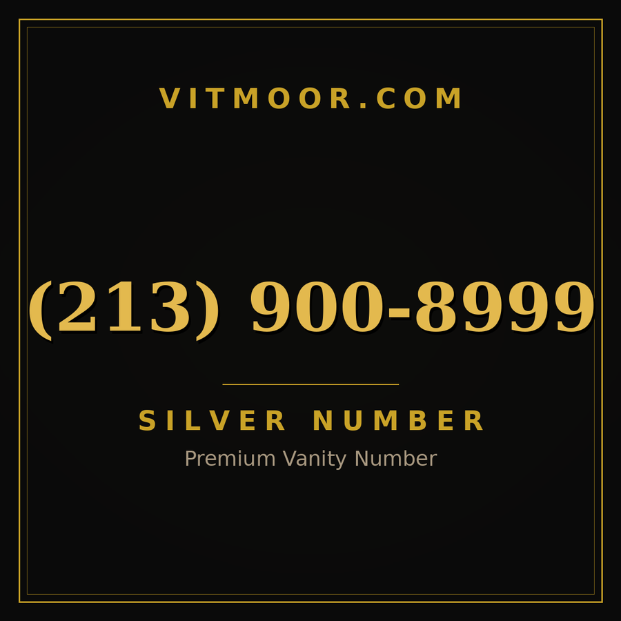 VITMOOR Silver premium number (213) 900-8999