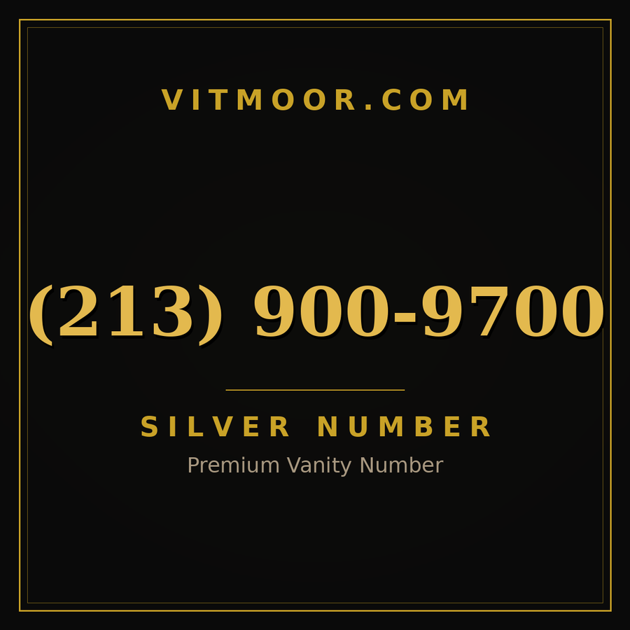 VITMOOR Silver premium number (213) 900-9700
