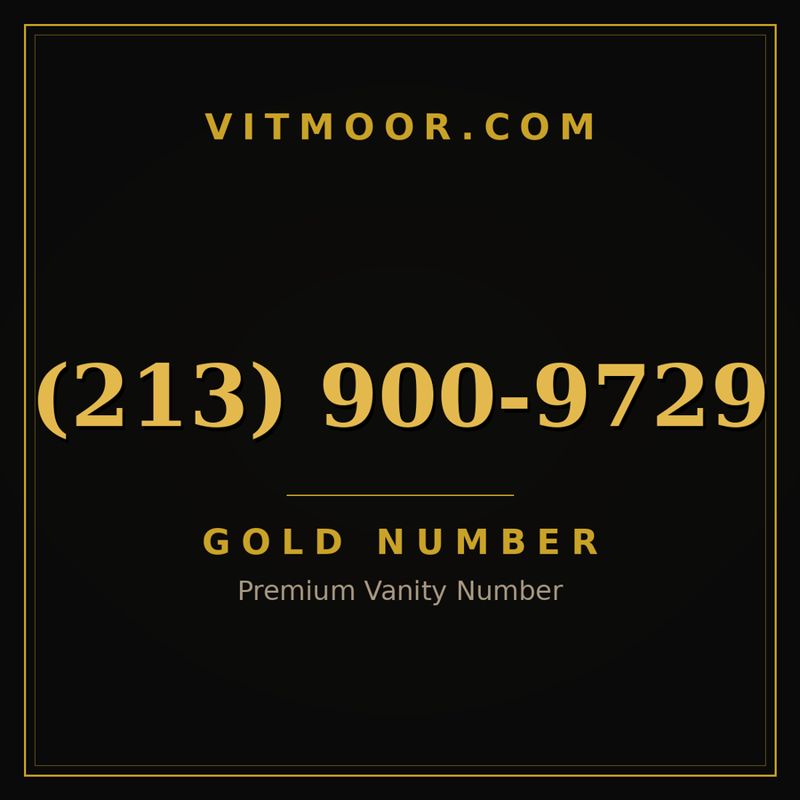 VITMOOR Gold premium number (213) 900-9729