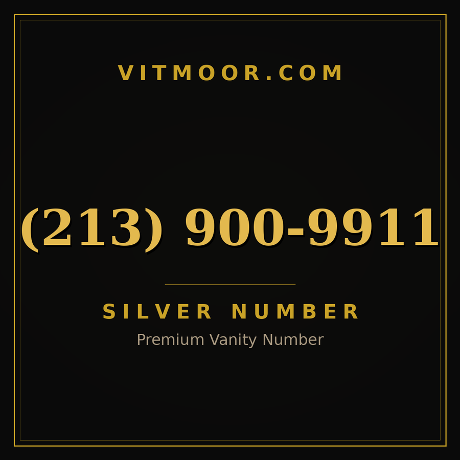 VITMOOR Silver premium number (213) 900-9911