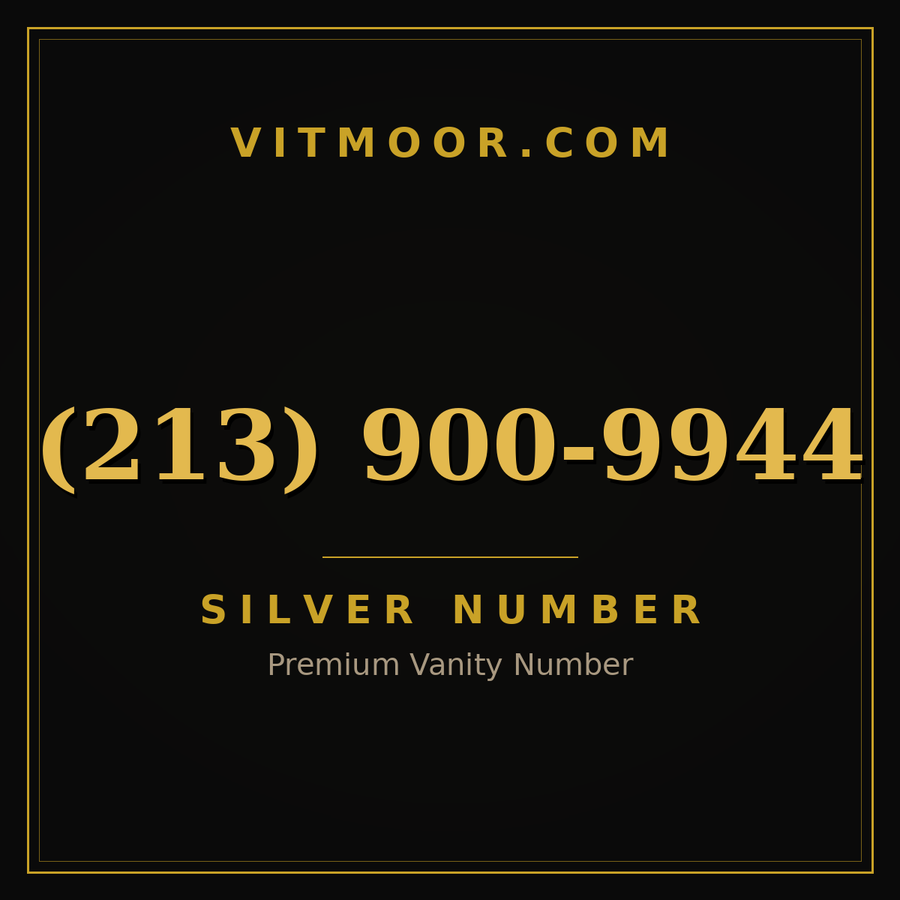 VITMOOR Silver premium number (213) 900-9944