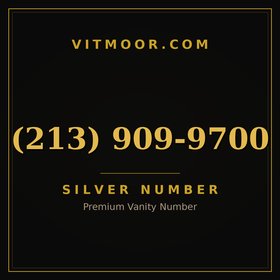 VITMOOR Silver premium number (213) 909-9700