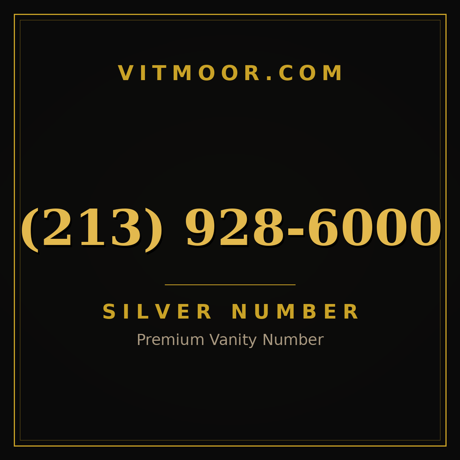 VITMOOR Silver premium number (213) 928-6000