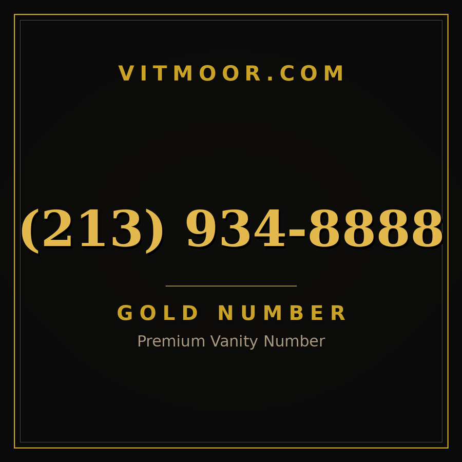 VITMOOR Gold premium number (213) 934-8888