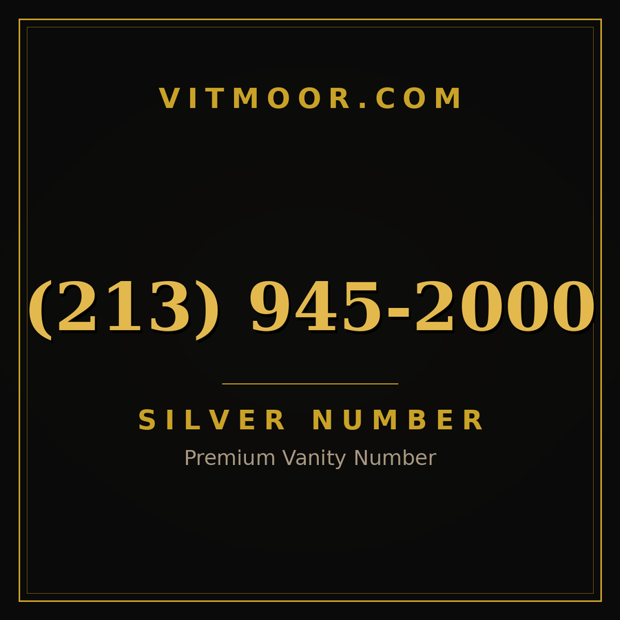 VITMOOR Silver premium number (213) 945-2000