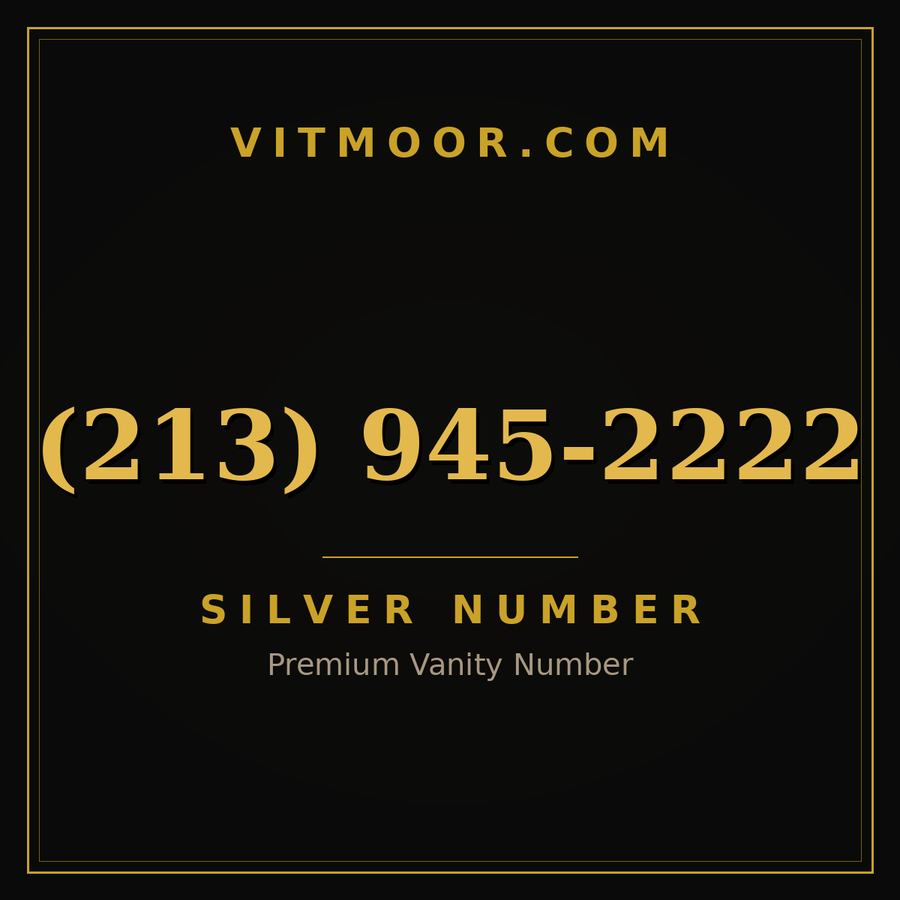 VITMOOR Silver premium number (213) 945-2222
