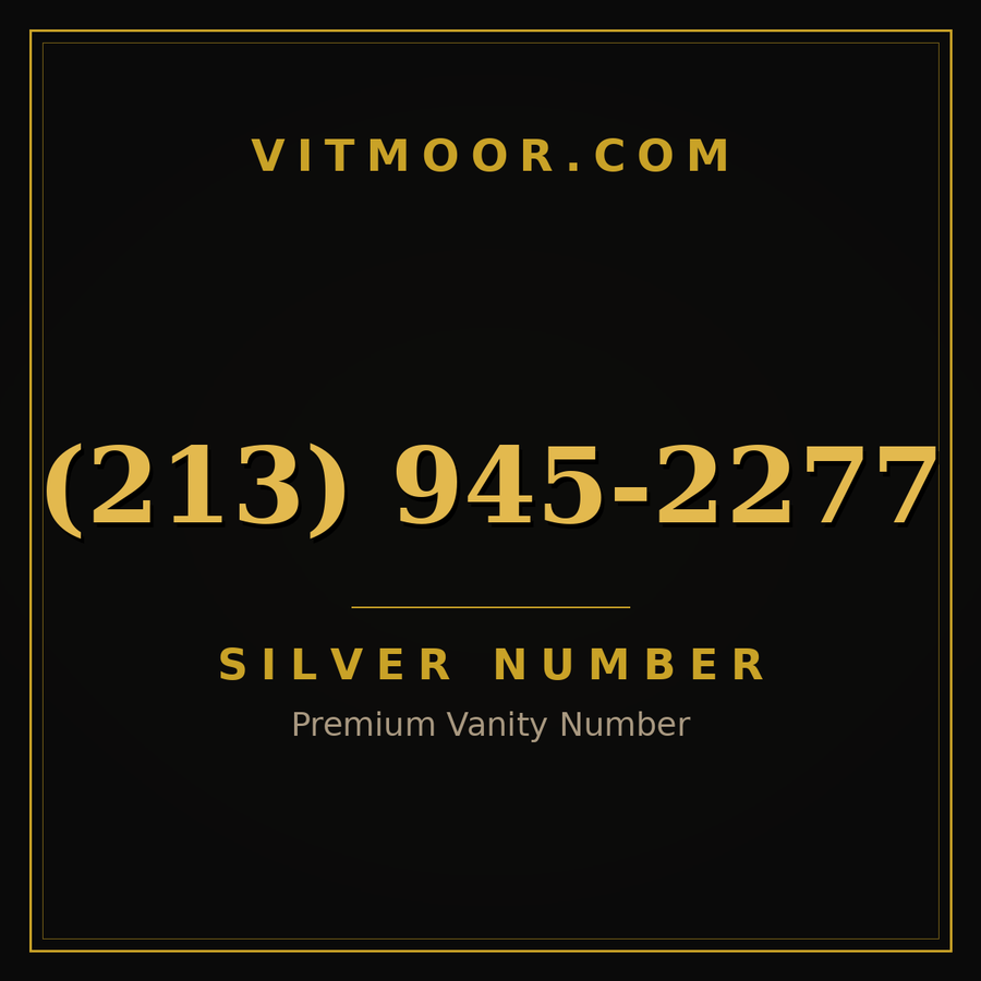 VITMOOR Silver premium number (213) 945-2277