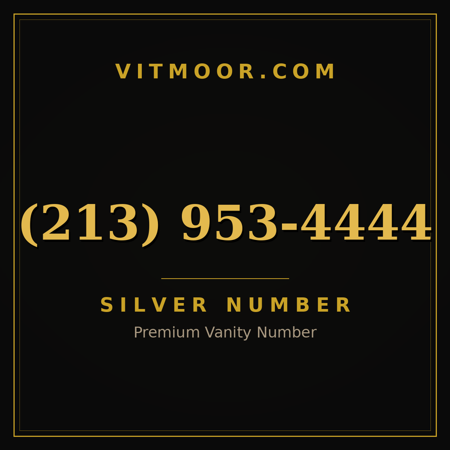 VITMOOR Silver premium number (213) 953-4444