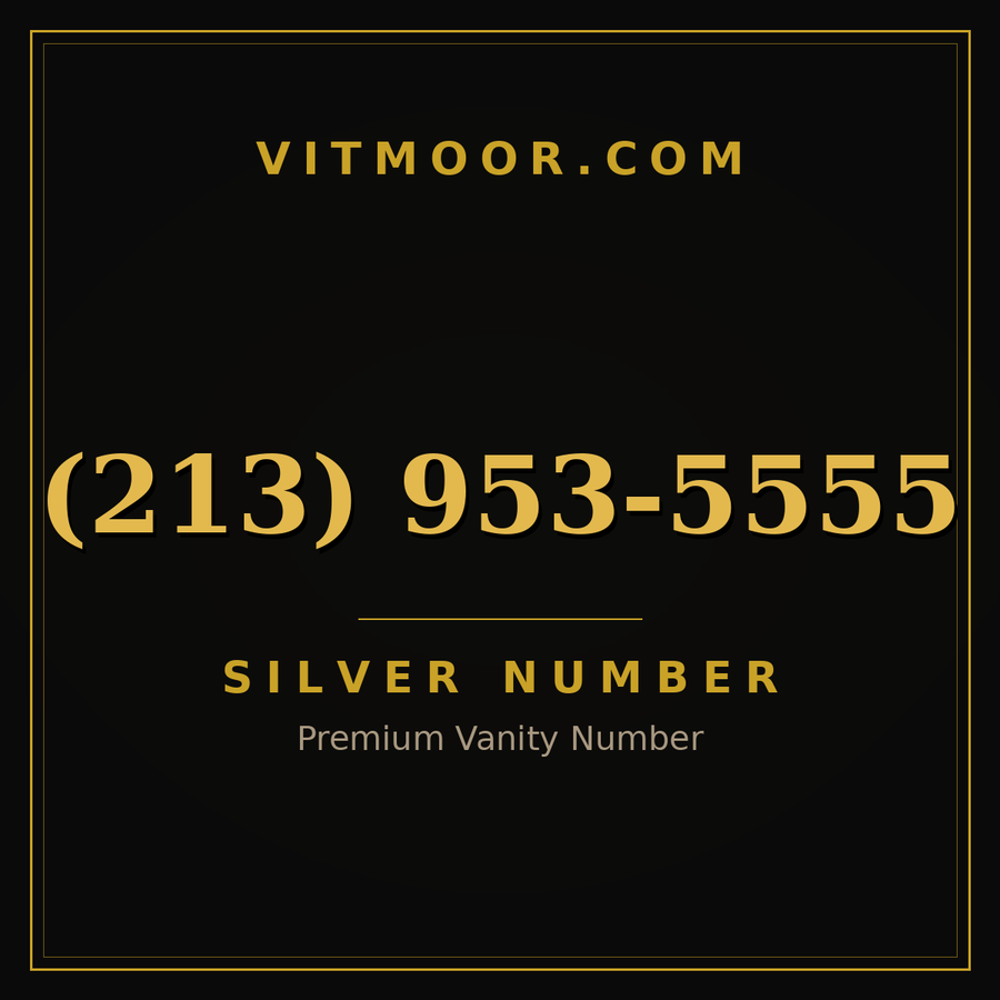 VITMOOR Silver premium number (213) 953-5555