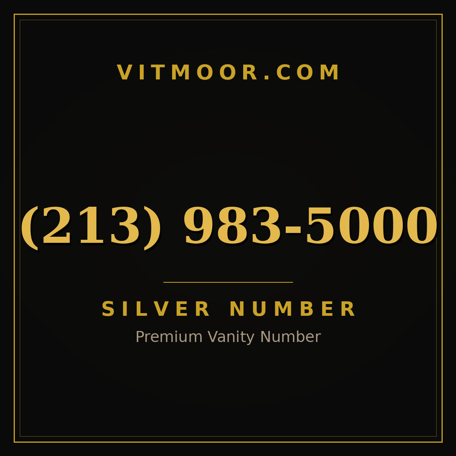 VITMOOR Silver premium number (213) 983-5000
