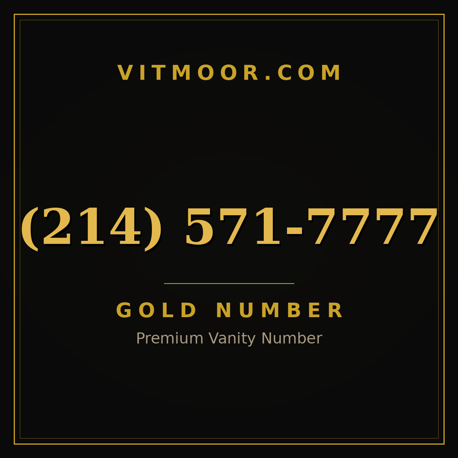 VITMOOR Gold premium number (214) 571-7777
