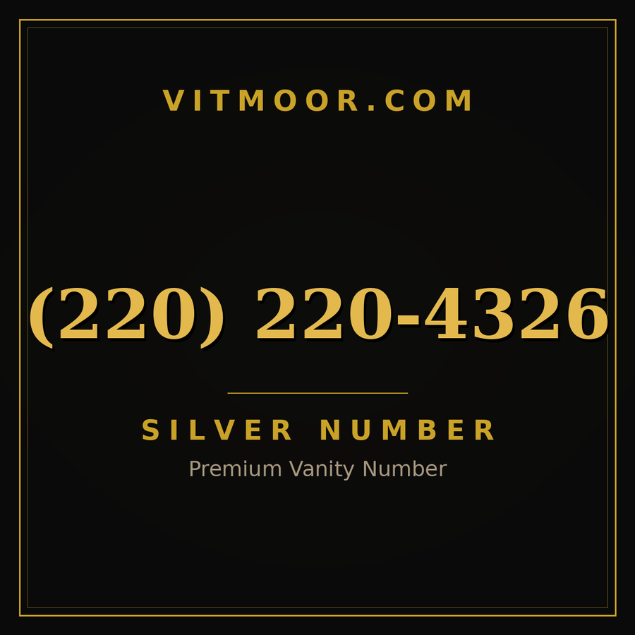 VITMOOR Silver premium number (220) 220-4326