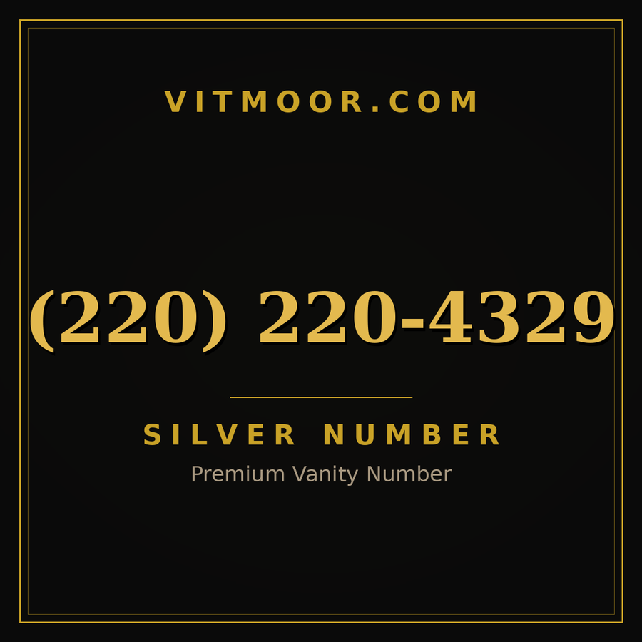 VITMOOR Silver premium number (220) 220-4329