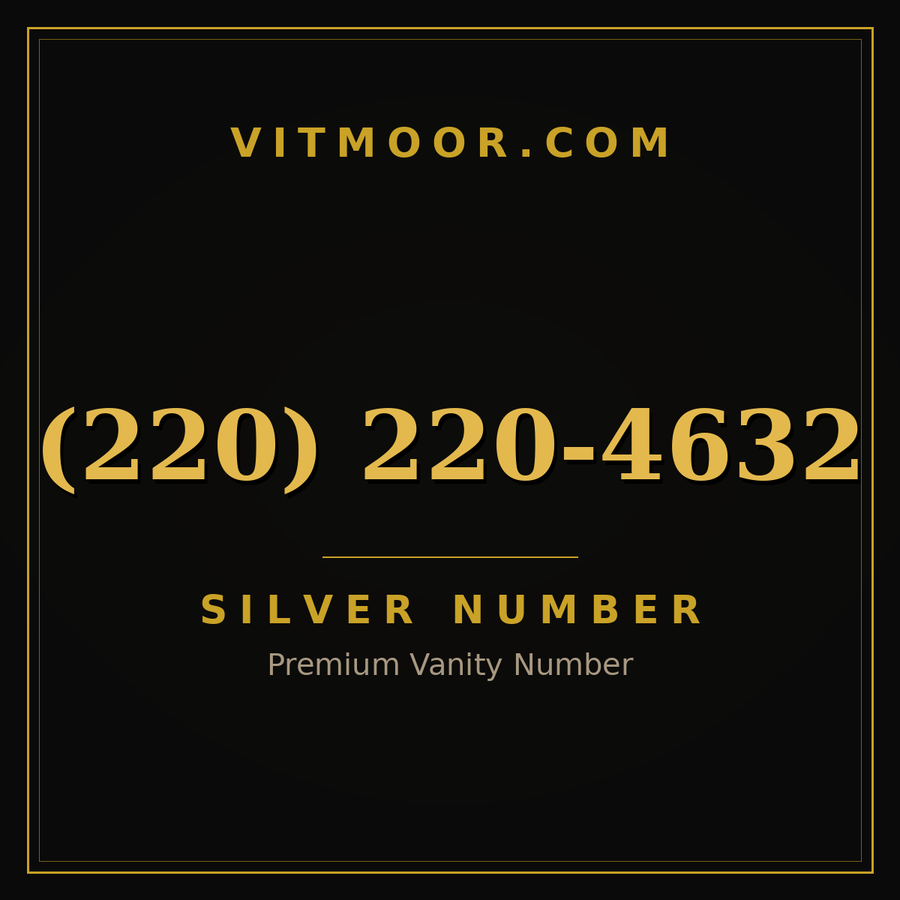 VITMOOR Silver premium number (220) 220-4632