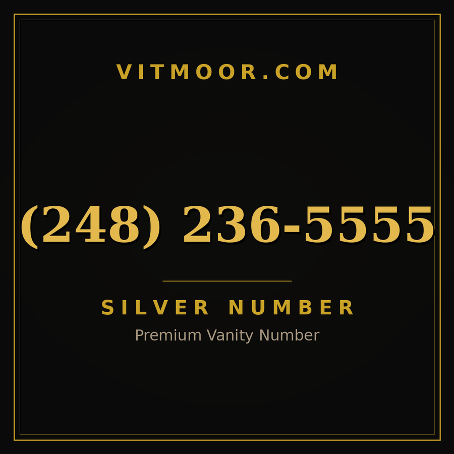 VITMOOR Silver premium number (248) 236-5555