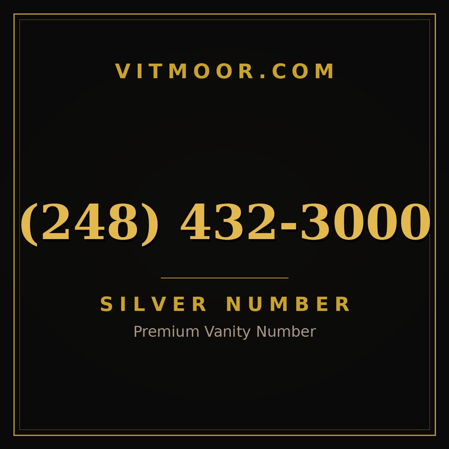 VITMOOR Silver premium number (248) 432-3000