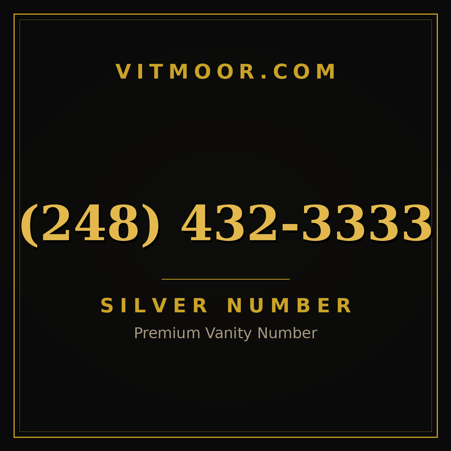 VITMOOR Silver premium number (248) 432-3333