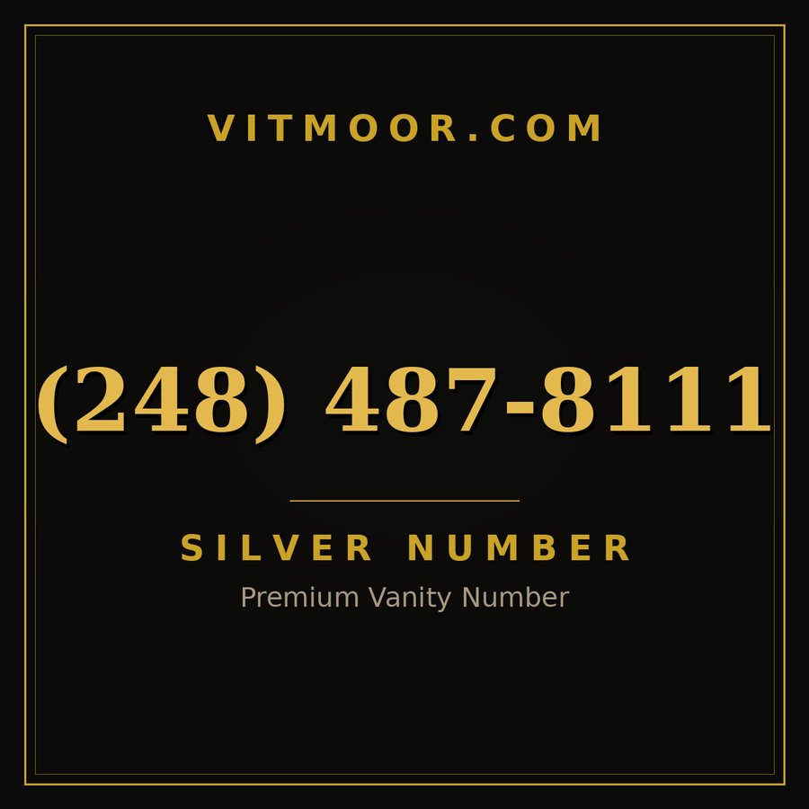 VITMOOR Silver premium number (248) 487-8111
