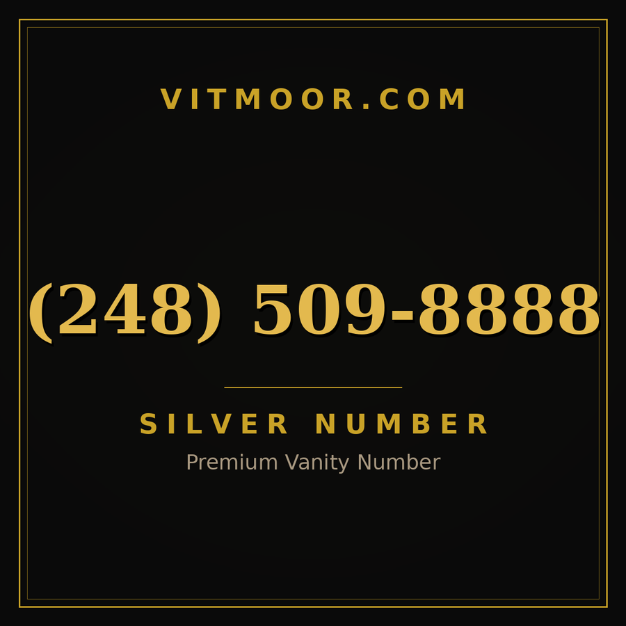 VITMOOR Silver premium number (248) 509-8888