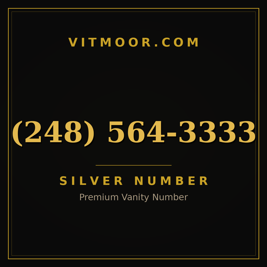 VITMOOR Silver premium number (248) 564-3333