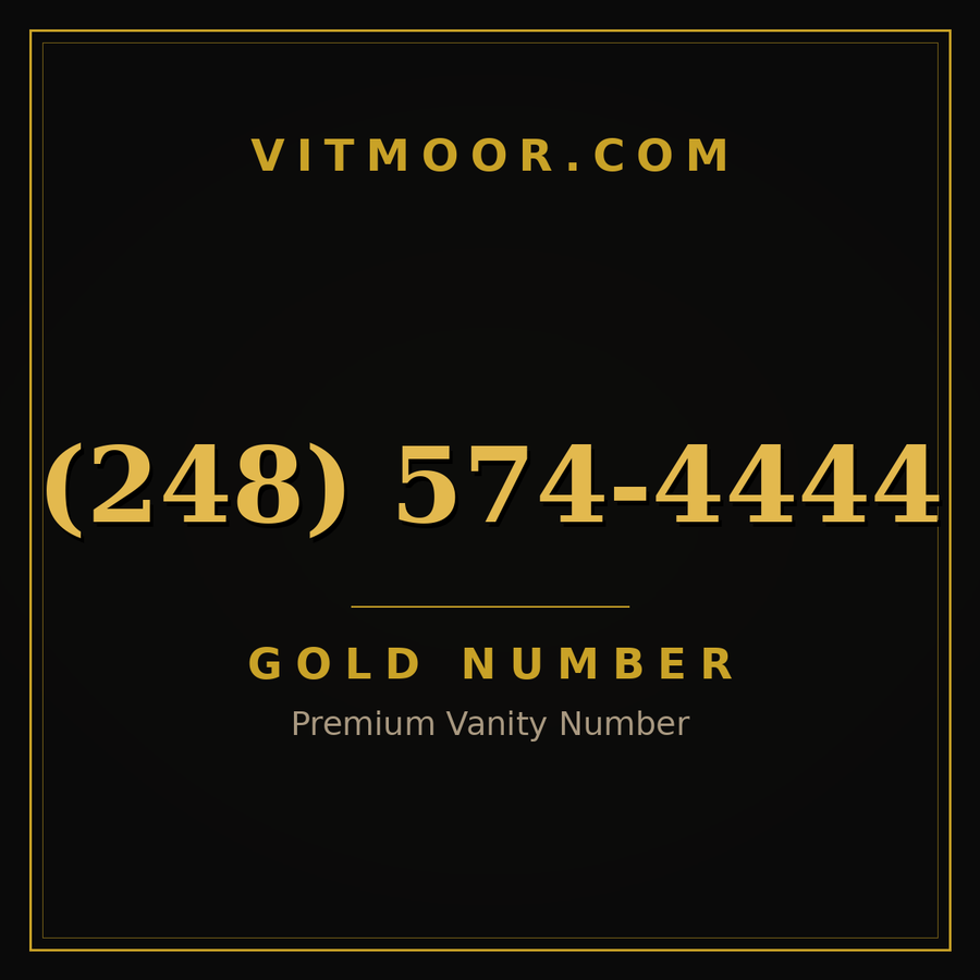 VITMOOR Gold premium number (248) 574-4444