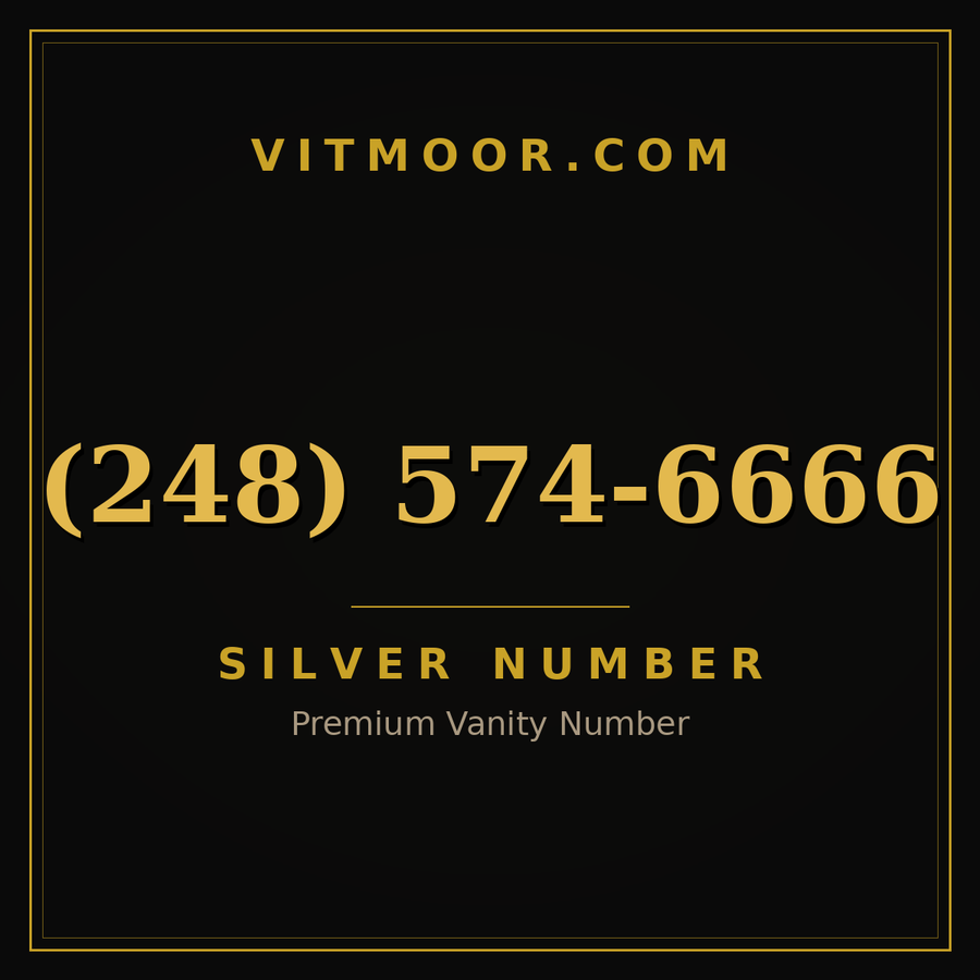 VITMOOR Silver premium number (248) 574-6666