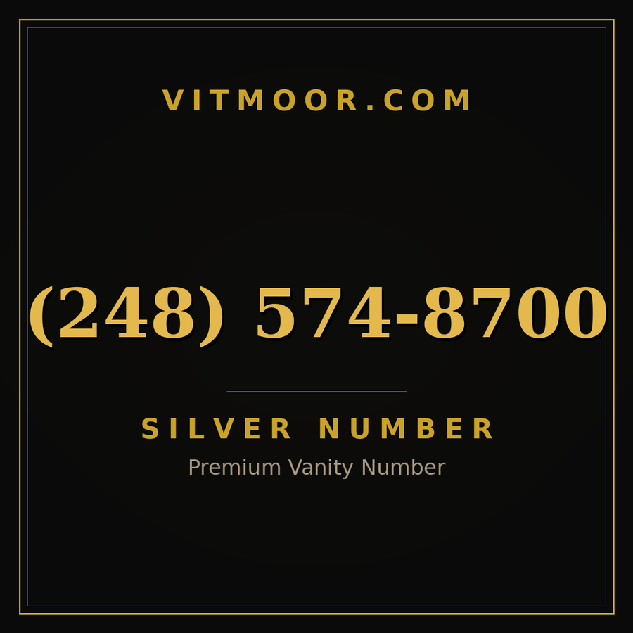 VITMOOR Silver premium number (248) 574-8700