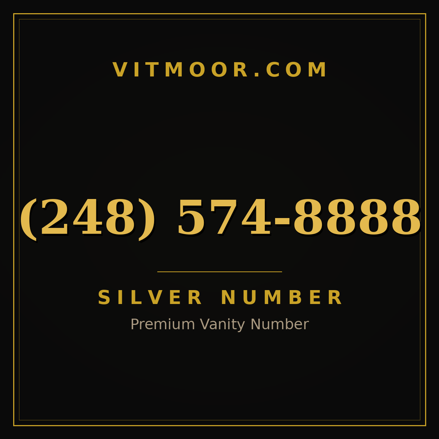 VITMOOR Silver premium number (248) 574-8888