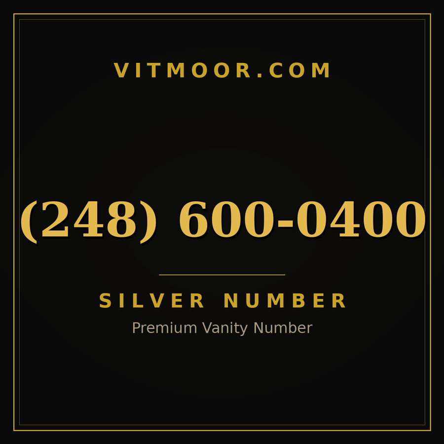VITMOOR Silver premium number (248) 600-0400