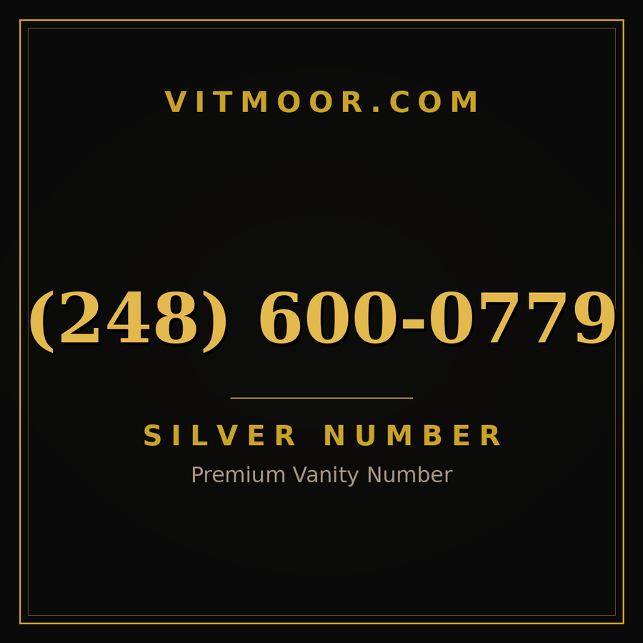 VITMOOR Silver premium number (248) 600-0779